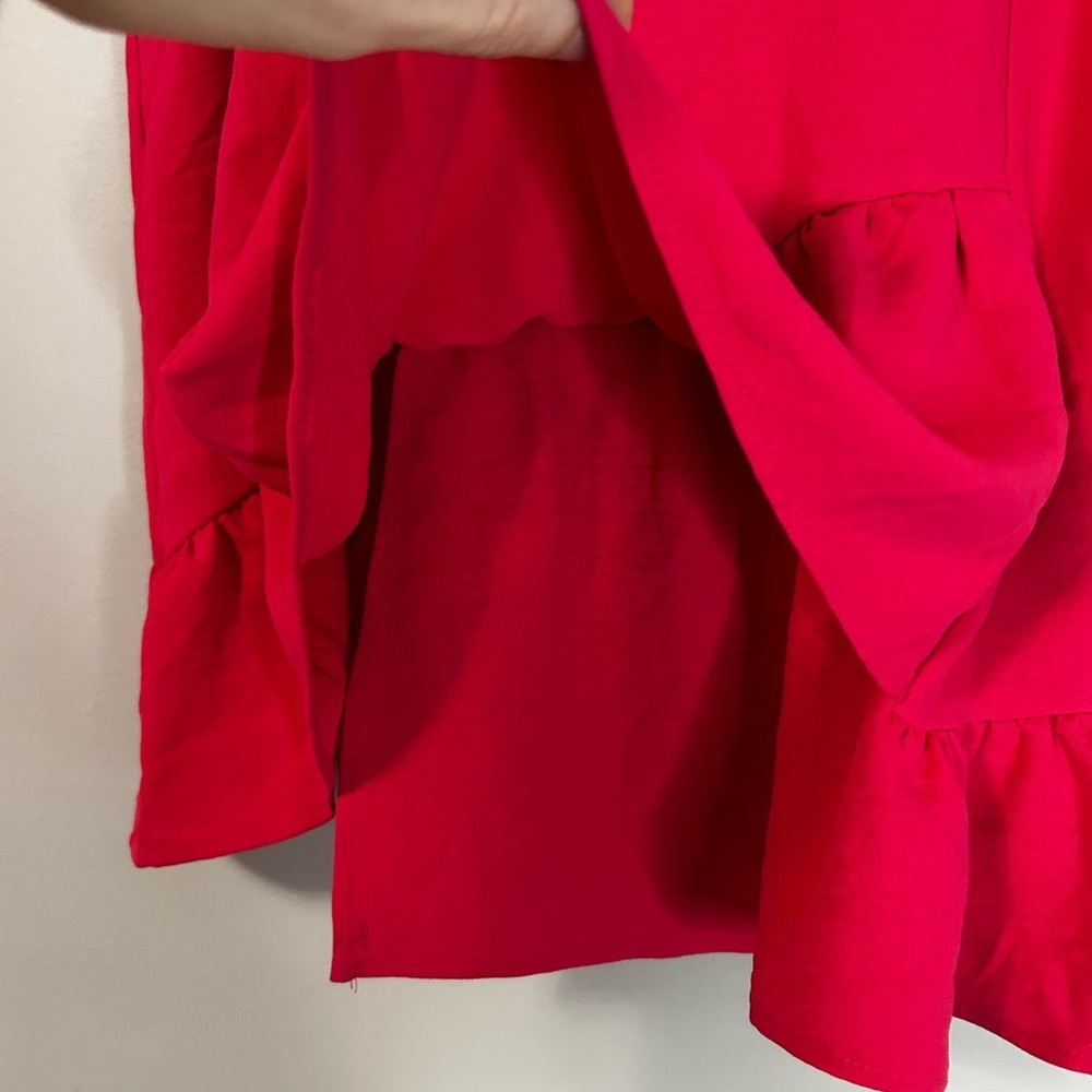 NWT Gilli Hot Pink Sleeveless Peplum Blouse, Size S - Picture 4 of 10